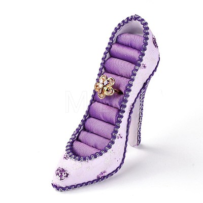 Flannelette & Resin High-Heeled Shoes Jewelry Displays Stand ODIS-A010-24-1