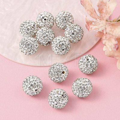 Polymer Clay Rhinestone Beads RB-H284-14MM-001-1