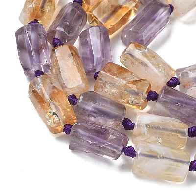 Natural Ametrine Beads Strands G-C270-K20-1