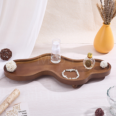 Wooden Cloud-Shaped Decorative Tray AJEW-WH0752-644B-1