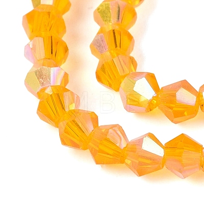 AB Color Plated Transparent Glass Beads Strands GLAA-G127-01L-1