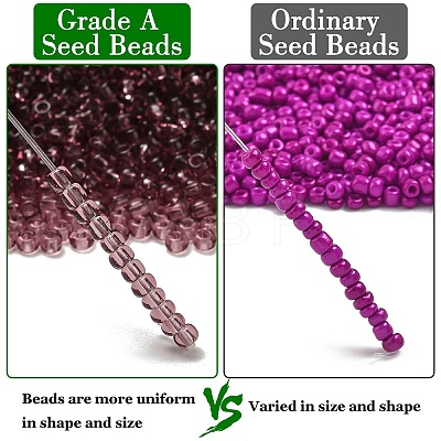 FGB 8/0 Grade A Round Glass Seed Beads SEED-Q006-3mm-F10-1