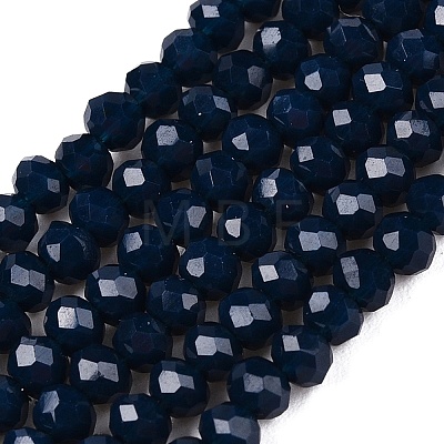 Opaque Solid Color Imitation Jade Glass Beads Strands EGLA-A044-P2mm-D16-1