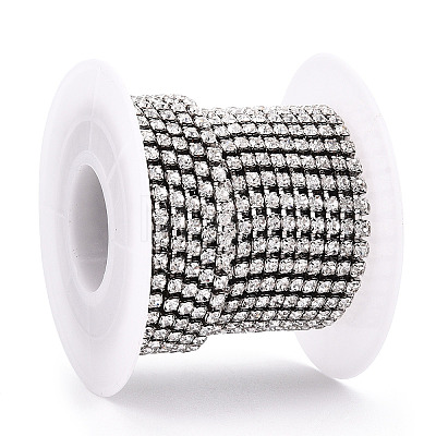 Iron Rhinestone Strass Chains CH-YW0003-01B-NF-1