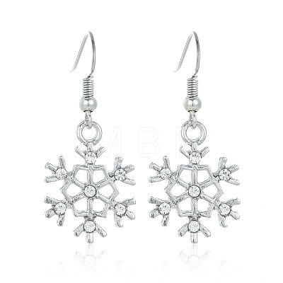 Snowflake Alloy Dangle Earrings FS-WGD9918-14-1