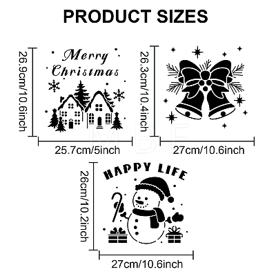 US 1 Set Floral PET Hollow Out Drawing Painting Stencils DIY-MA0001-43-1