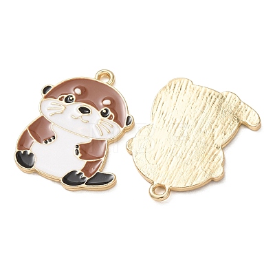 Alloy Enamel Pendants AL-CBA5FAE-02G-G-1