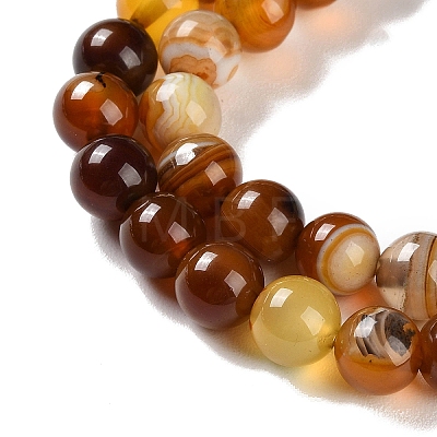 Natural Striped Agate/Banded Agate Beads Strands G-Z060-A01-B09-1