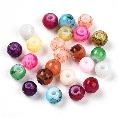 Baking Paint Glass Beads DGLA-S115-4mm-MS-1