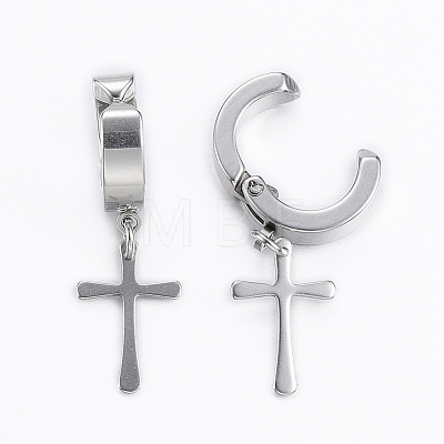 304 Stainless Steel Clip-on Earrings EJEW-H351-17P-1