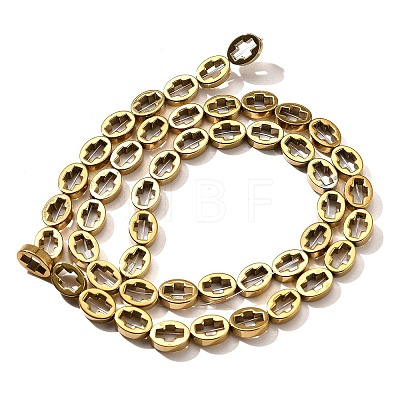 Electroplated Synthetic Non-magnetic Hematite Beads Strands G-L613-Z01-01E-1