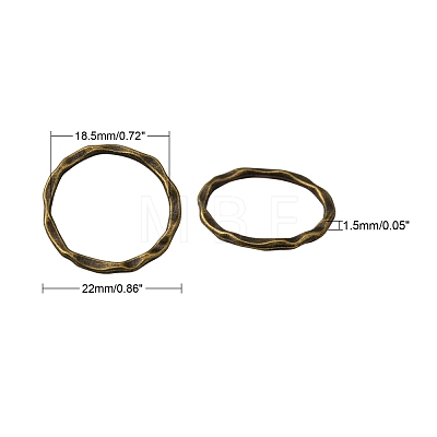 Tibetan Style Linking Rings PALLOY-A017-AB-FF-1