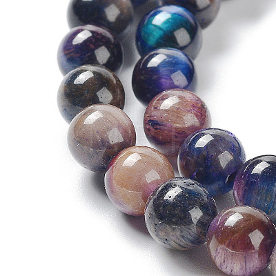 Natural Rainbow Tiger Eye Beads Strands G-NH0002-A01-A02-1