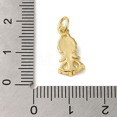 Brass Micro Pave Colorful Cubic Zirconia Glass Pendants X-KK-R162-026E-G-1