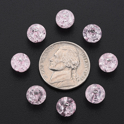 Transparent Crackle Acrylic Beads MACR-S373-66-N02-1