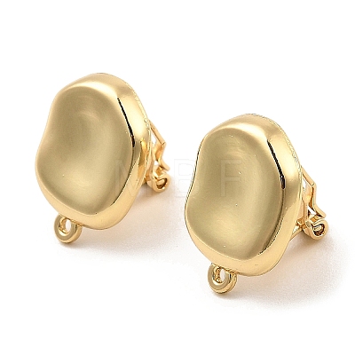 Alloy Clip-on Earring Findings FIND-L015-010G-1