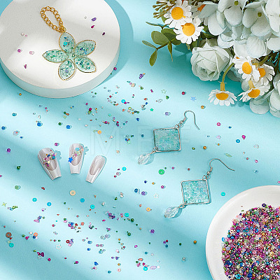 10 Sets 10 Colors Glass DIY Nail Art Decoration Mini Glass Beads GLAA-PH0004-30-1