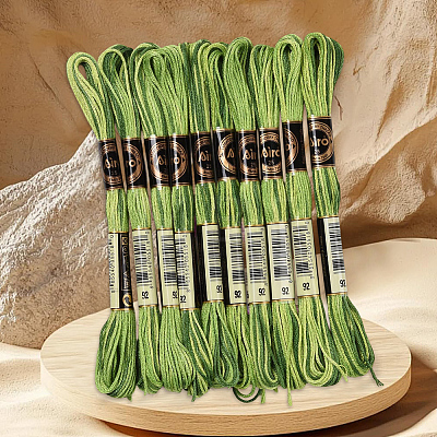 10 Skeins 6-Ply Polyester Embroidery Floss OCOR-CY0004-38K-1