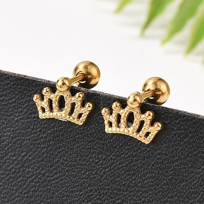 304 Stainless Steel Stud Earrings STAS-E502-04G-01-1