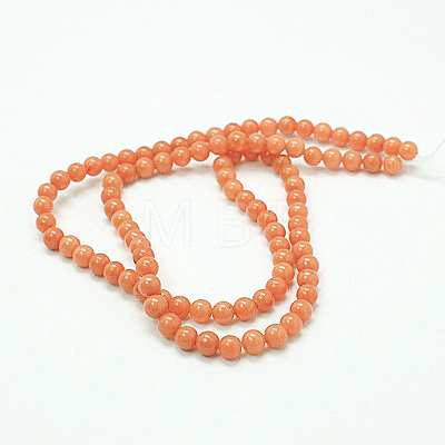 Natural Mashan Jade Round Beads Strands G-D263-6mm-XS21-1