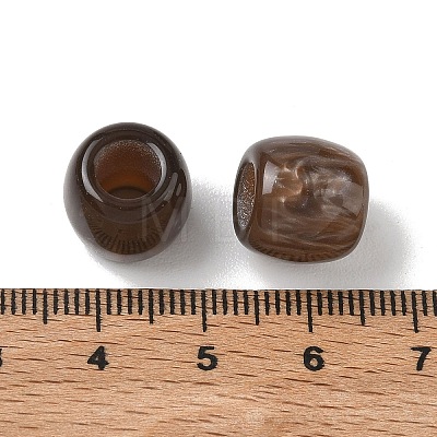 Opaque Resin European Beads RESI-F073-09-1