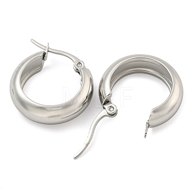 Tarnish Resistant 202 Stainless Steel Hoop Earrings EJEW-H003-38P-02-1