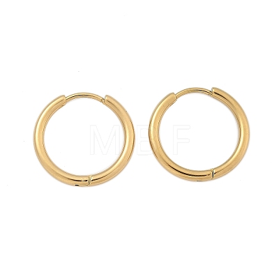 Ion Plating(IP) 304 Stainless Steel Huggie Hoop Earrings EJEW-F111A-19mm-G-1