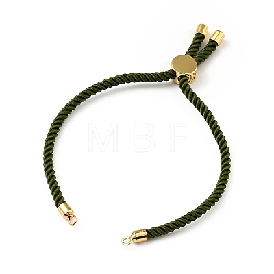 Half Finished Twisted Milan Rope Slider Bracelets FIND-G032-01G-17-1