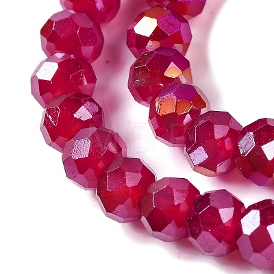 Baking Electroplate Glass Beads Strands DGLA-A039-J6MM-B02-1