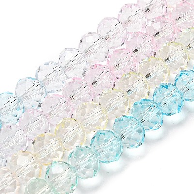 Transparent Painted Glass Beads Strands DGLA-A034-T8mm-A21-1