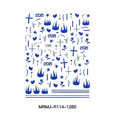 Nail Art Stickers Decals MRMJ-R114-1280-1