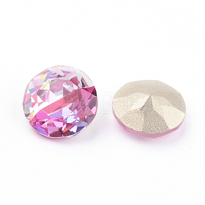 Pointed Back & Back Plated K9 Glass Rhinestone Cabochons RGLA-J012-10mm-209LS-1