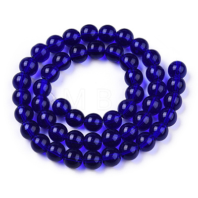 Transparent Glass Beads Strands GLAA-T032-T6mm-15-1