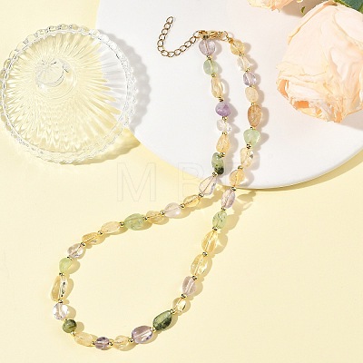 Natural Quartz Beaded Necklaces for Women NJEW-JN06381-1