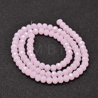 Faceted Rondelle Glass Beads Strands X-GLAA-I033-6mm-31-1