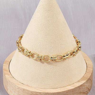304 Stainless Steel Link Chain Bracelets for Women BJEW-Z143-22G-02-1