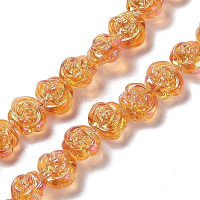 Electroplate Glass Beads Strands EGLA-L040-M-1