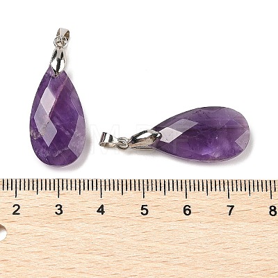 Natural Amethyst Pendants G-L614-D03-P03-1