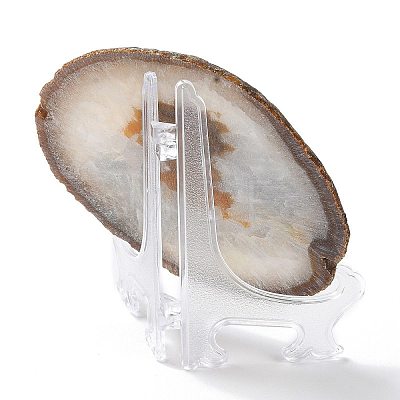 Printed Natural Agate Slice Stone Ornament DJEW-M011-04B-1