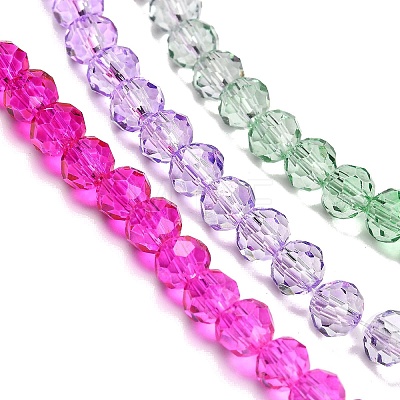 Transparent Painted Glass Beads Strands X1-DGLA-A034-T4mm-A06-1