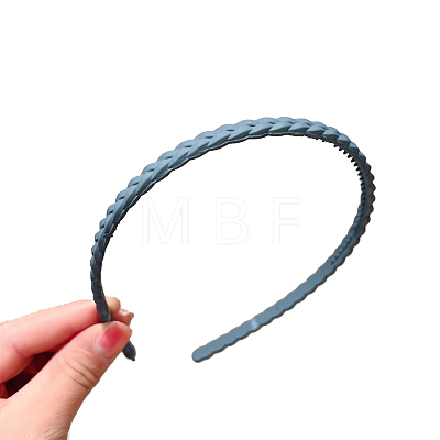 Resin Braided Thin Hair Bands OHAR-PW0003-191G-1