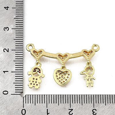 Brass Micro Pave Cubic Zirconia Pendants KK-Q066-15B-G-1