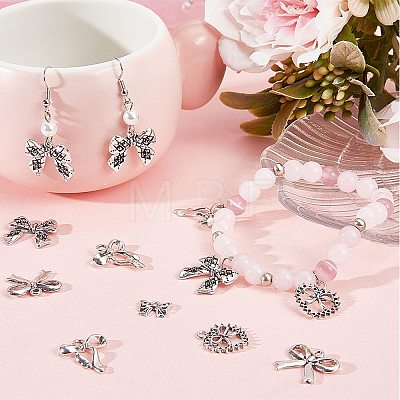 50Pcs 5 Style Tibetan Style Alloy Pendants FIND-SC0008-91-1
