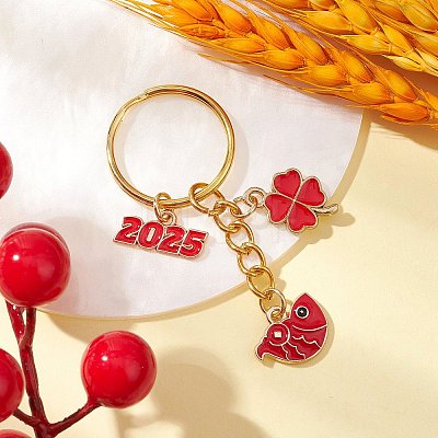 Alloy Enamel Pendant Keychains KEYC-JKC01177-03-1