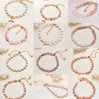 330Pcs 6 Colors Baking Paint Pearlized Glass Pearl Bead Strands HY-PA0001-05-1