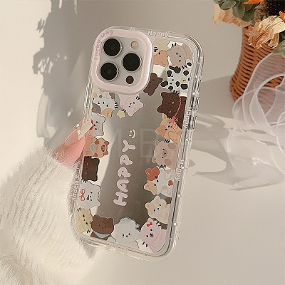 Cat Mirrored Axrylic Mobile Phone Cover PW-WG472D8-03-1