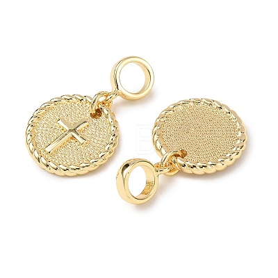 Brass European Dangle Charms KK-H278-01G-02-1
