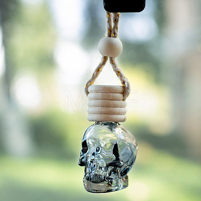 Skull Glass Empty Refillable Car Perfume Bottle PW-WGFA624-01-1