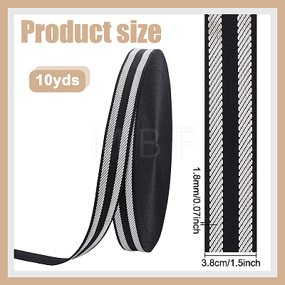 10Yards Polyester Stripe Ribbon OCOR-NB0002-91A-1