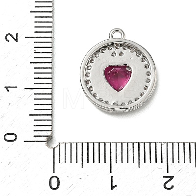 Brass Micro Pave Cubic Zirconia Pendants KK-CBA74BF-12P-01B-1